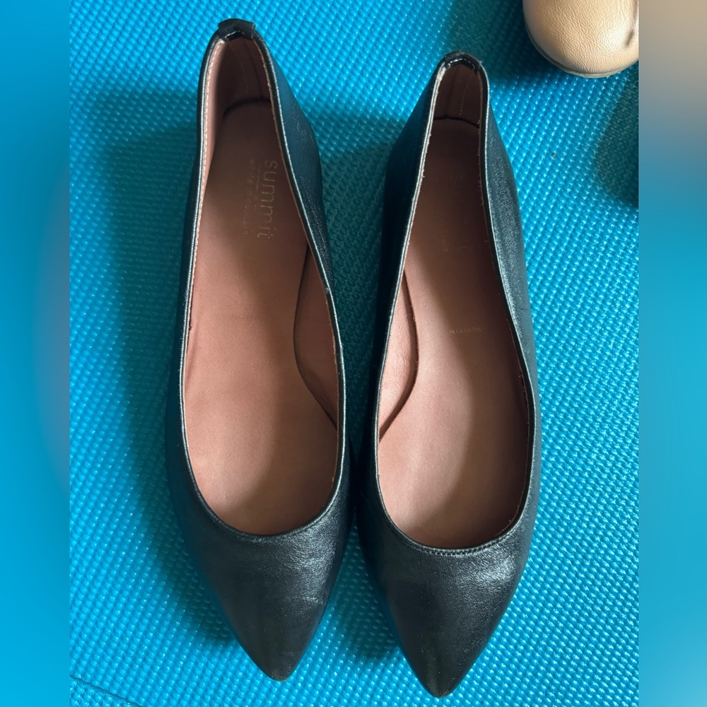 SUMMIT by White Mountain Women’s Flat Pointed Toe Leather Size EU 39 US 8